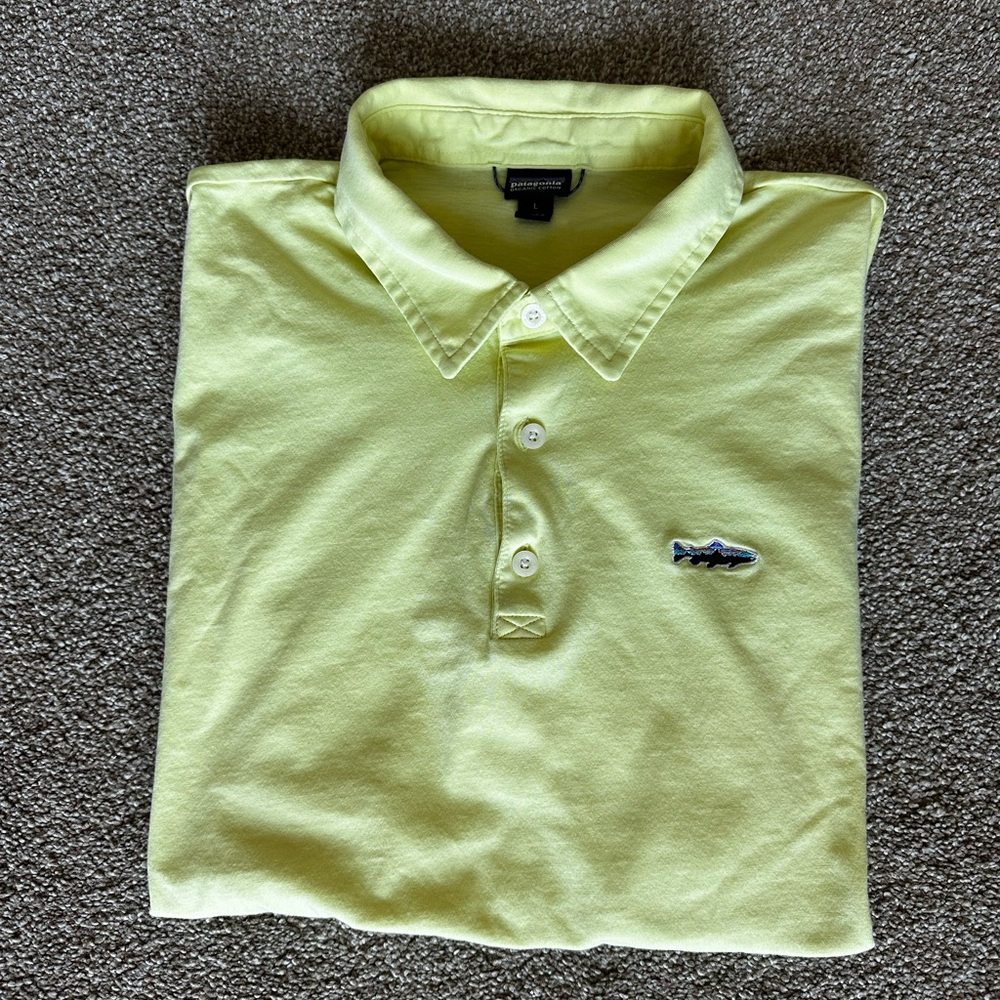 Patagonia Men’s Acid Yellow Polo Shirt